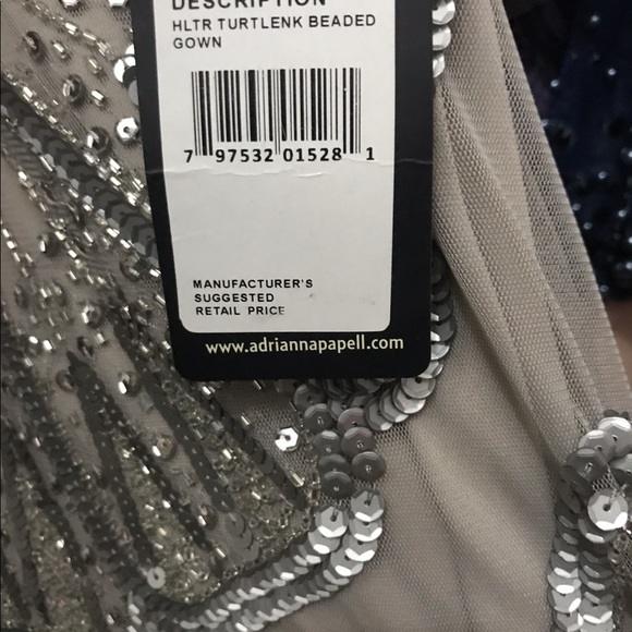 Adrianna-Papell Halter sequins and beads dress - Picture 4 of 10